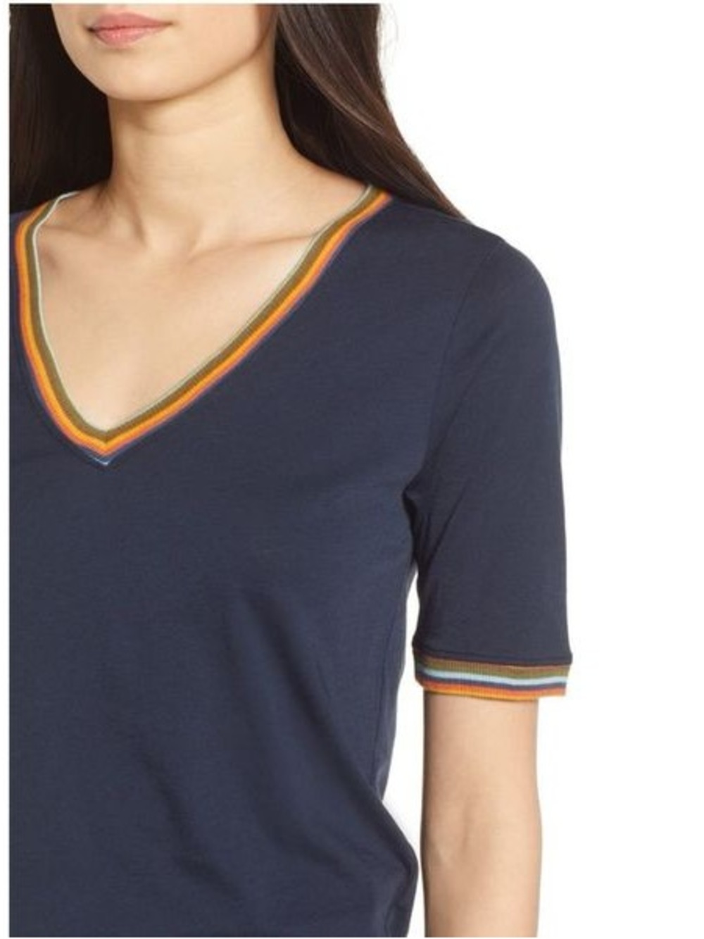 Faherty Marin V’Neck top, 100% PIMA COTTON